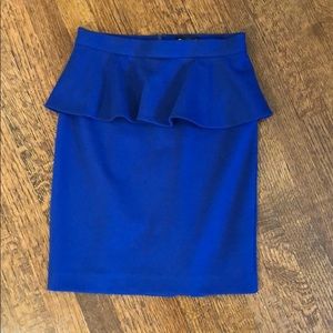 Club Monaco Blue Peplum Skirt